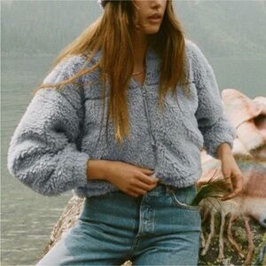 Urban outfitters BDG, Sherpa Teddy Cropped Hooded Jacket NWT